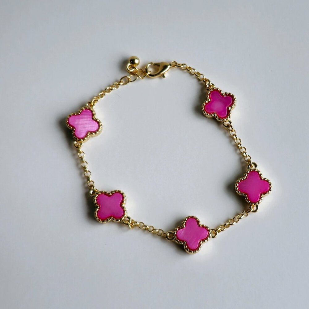 Gold and Pink‎ Bracelet - Picture 3 of 4